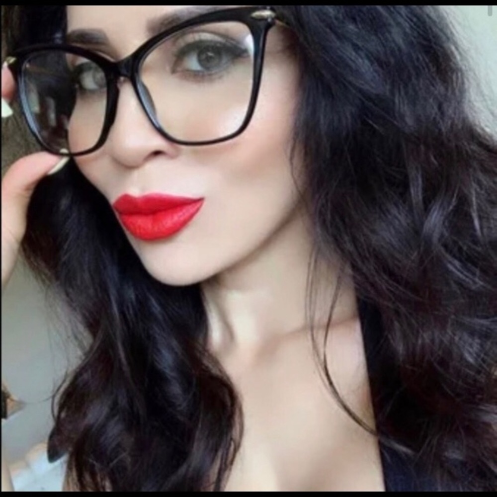Cute smart girl glasses